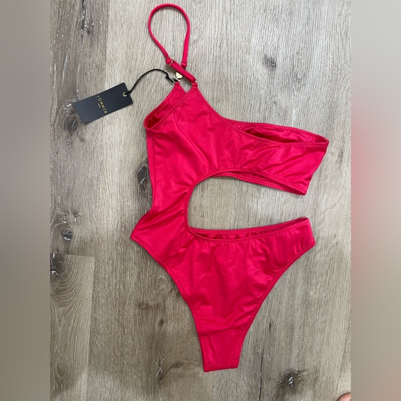 NWT Sommer Swim The Bonita in Magenta One-Piece Cut-Out Swimsuit Revolve - Picture 10 of 11